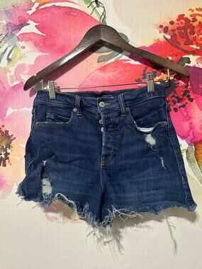Old Navy Womens Sky Hi A line Size 4 Shorts blue, Distressed, Cut off's,